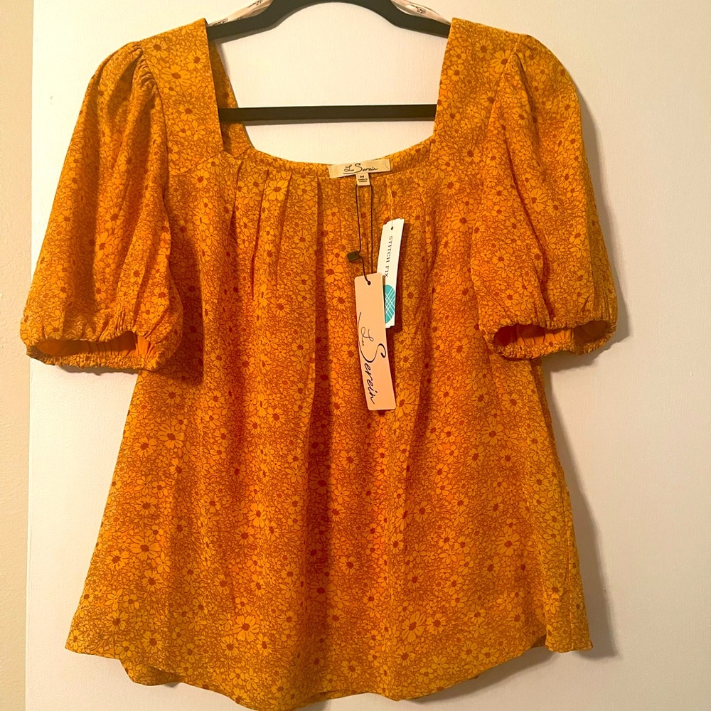 Yellow/Gold BoHo top NWT